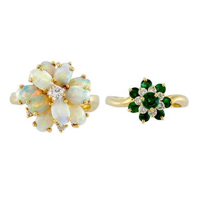 Lot 810 - Two Gold, Gem-Set and Diamond Rings, Kurt Wayne