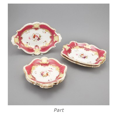 Lot 191 - English Porcelain Partial Dessert Service...