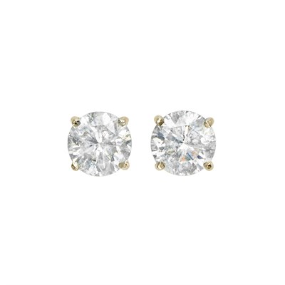 Lot 895 - Pair of White Gold and Diamond Stud Earrings
