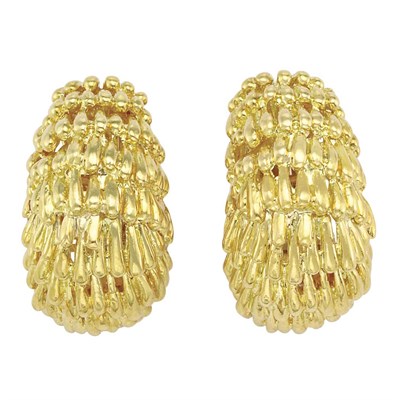 Lot 217 - Pair of Gold Hoop Earrings, David Webb
