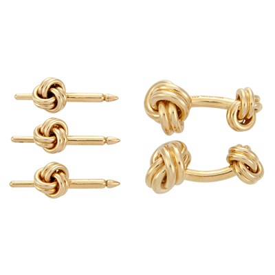 Lot 547 - Gold Love Knot Dress Set, Tiffany & Co.