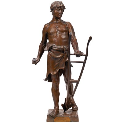 Lot 740 - French Bronze Figure Le Travail After a model...