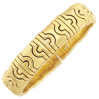 Lot 240 - Gold 'Parentesi' Bangle Bracelet, Bulgari