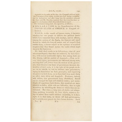 Lot 27 - [DECLARATION OF INDEPENDENCE] Journals of...