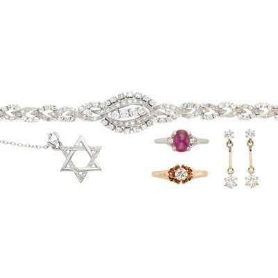 Lot 108 - Group of Diamond and Gem-Set Jewelry