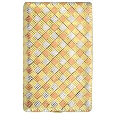 Lot 66 - Tricolor Gold Cigarette Case, Charlton & Co.