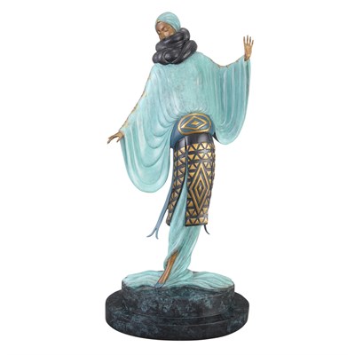 Lot 689 - Art Deco Style Cold Painted Bronze Group...