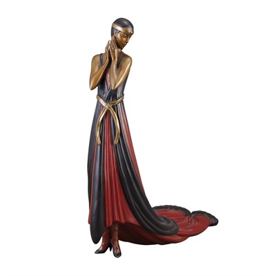 Lot 688 - Art Deco Style Painted Figure of Evening in...