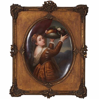 Lot 217 - KPM Painted Porcelain Plaque of The Daughter...