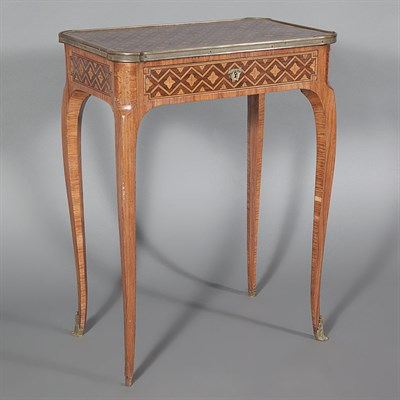 Lot 153 - Louis XVI Style Parquetry Inlaid Side Table...