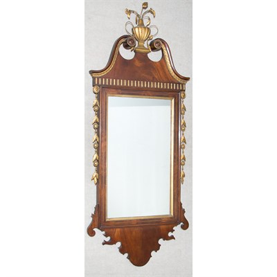 Lot 293 - Georgian Style Mahogany and Gilt-Wood Mirror...