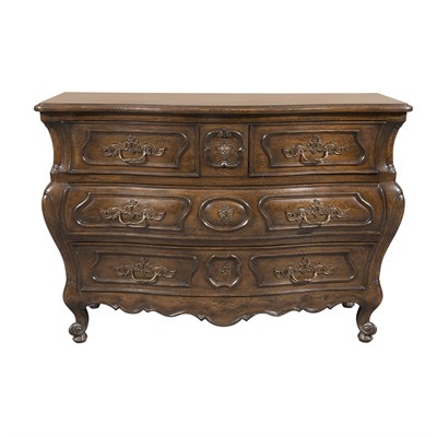 Lot 190 - Provincial Continental Rococo Style Walnut...