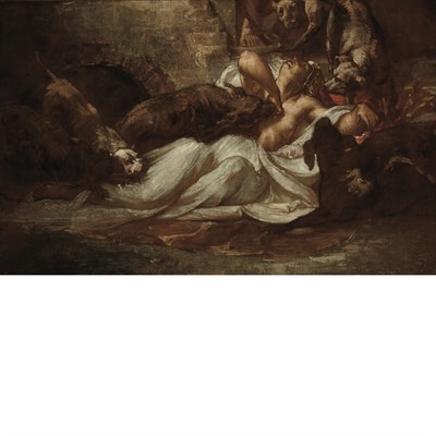 Lot 71 - Francois Chifflart French, 1825-1901 The Death...