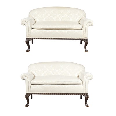 Lot 100 - Pair of George II Style Mahogany Stained...
