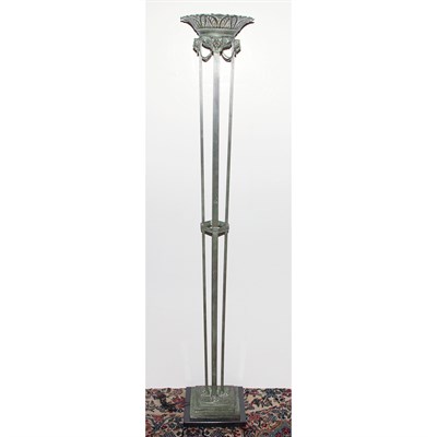 Lot 684 - Pair of Art Deco Style Verdigris Patinated...