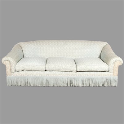Lot 332 - Fortuny Fabric Upholstered Three-Seat Sofa...
