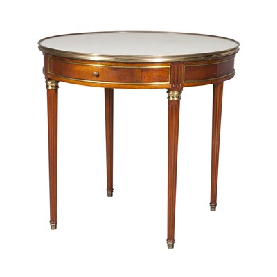 Lot 259 - Louis XVI Style Marble Top Mahogany Gueridon...