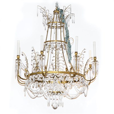 Lot 576 - Baltic Style Gilt-Metal and Cut Glass...