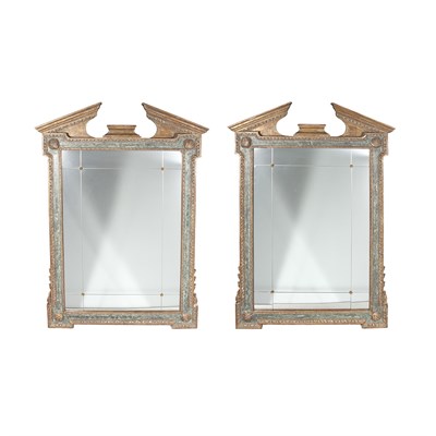 Lot 356 - Pair of Georgian Style Parcel Gilt and Painted...