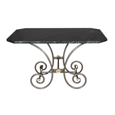 Lot 330 - French Brass and Patinated-Metal Marble Top...