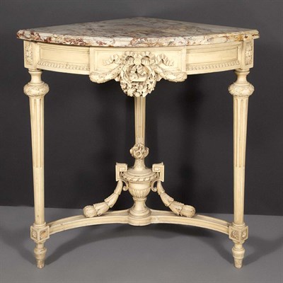 Lot 773 - Louis XVI Style Carved and Painted Corner...