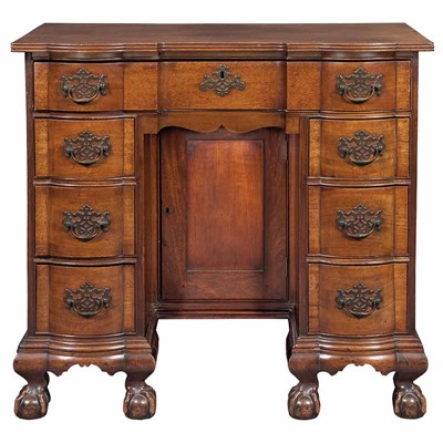 Lot 168 - Chippendale Style Mahogany Kneehole Desk Of...