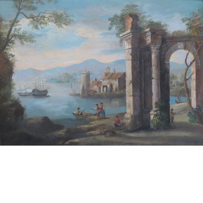 Lot 62 - French School 19th Century View of a Port,...