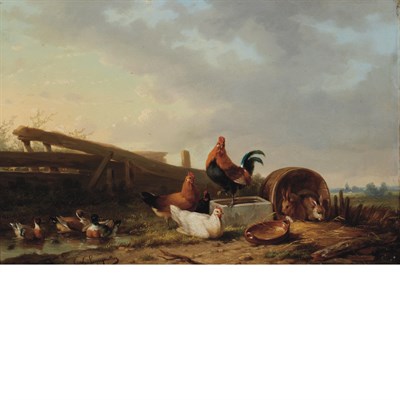 Lot 10 - Cornelis van Leemputten Belgian, 1841-1902...