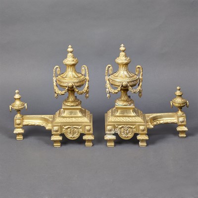 Lot 262 - Group of Louis XVI Style Gilt-Metal Fireplace...