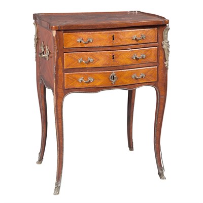 Lot 369 - Louis XV Style Metal Mounted Marquetry Inlaid...