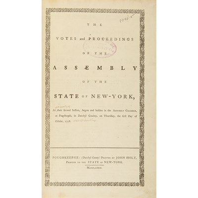 Lot 20 - [NEW YORK] Group of Journals of the Votes and...