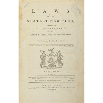 Lot 136 - [NEW YORK] Laws of the State of New-York,...