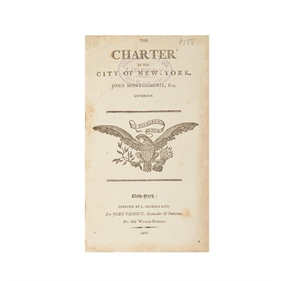 Lot 62 - [NEW YORK CITY] The Charter of the City of New...