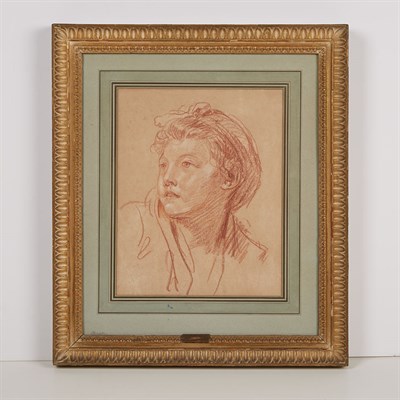 Lot 25 - Follower of Jean-Baptiste Greuze Head of a...