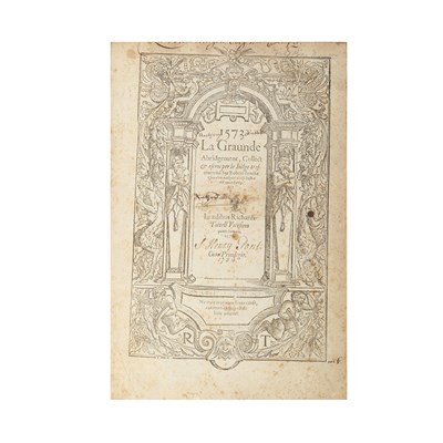 Lot 305 - [ENGLISH LAW] BROOKE, ROBERT, Sir. 1573. La...