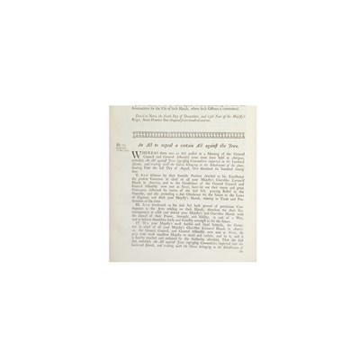 Lot 75 - [CARIBBEAN] Acts of Assembly, Passed in the...