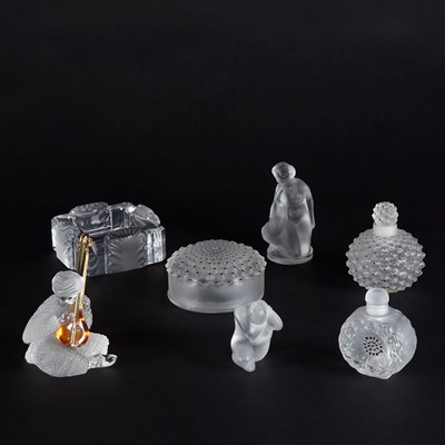 Lot 647 - Group of Lalique Molded Glass Articles Modern...