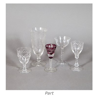 Lot 239 - Group of Glass Stemware Approximately...