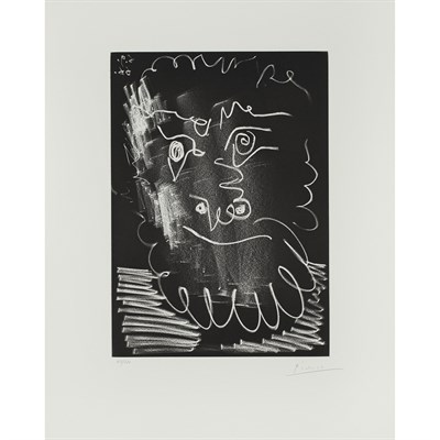 Lot 135 - Pablo Picasso TETE D'HOMME BARBU (B. 1231)...