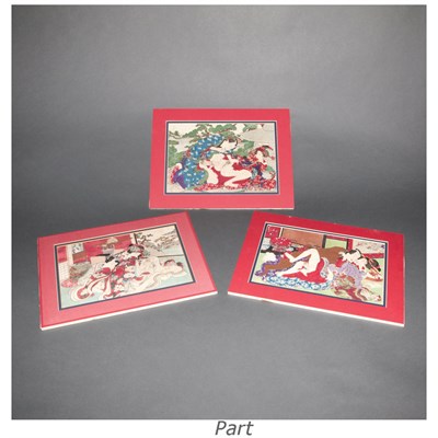 Lot 236 - Set of Seven Japanese Erotica Woodblock Prints...