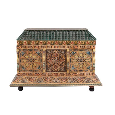 Lot 255 - Polychrome Painted and Decorated Architectural...