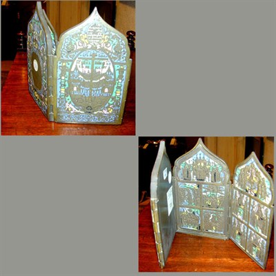 Lot 442 - Russian Enamel-Decorated Gilt-Bronze Traveling...