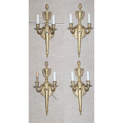 Lot 284 - Group of Four Neoclassical Style Gilt-Bronze...