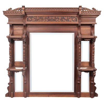 Lot 137 - Renaissance Revival Carved Mahogany Overmantel...