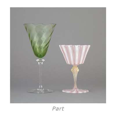 Lot 659 - Set of Eleven Venetian Glass Wine Goblets...
