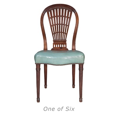 Lot 479 - Set of Six Louis XVI Style Mahogany Dining...