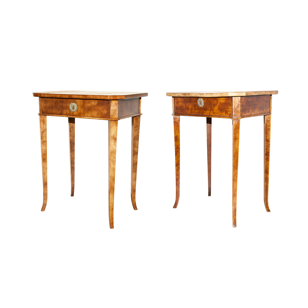 Lot 263 - Two Similar French Provincial Style Burl-Wood...