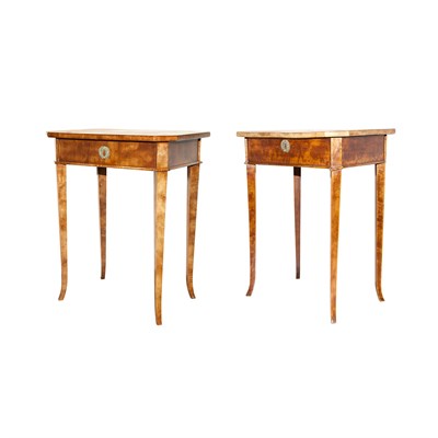 Lot 263 - Two Similar French Provincial Style Burl-Wood...