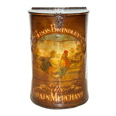 Lot 267 - Tole Painted Bin Height 28 inches, width 18...