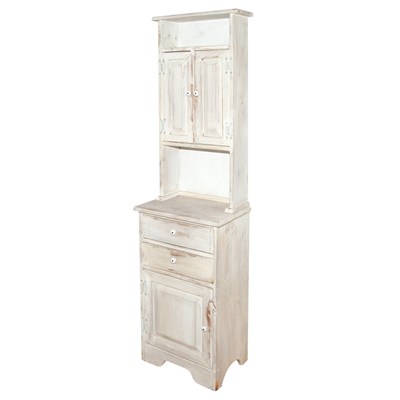 Lot 268 - Provincial White Painted Wood Hutch Height 66...